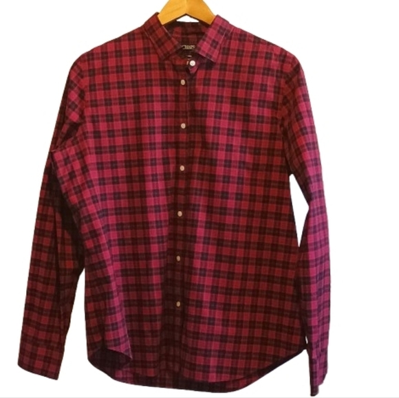 Chaps Other - CHAPS Mens Plaid Long Sleeve Button Down Shirt Red Black XL No Iron‎